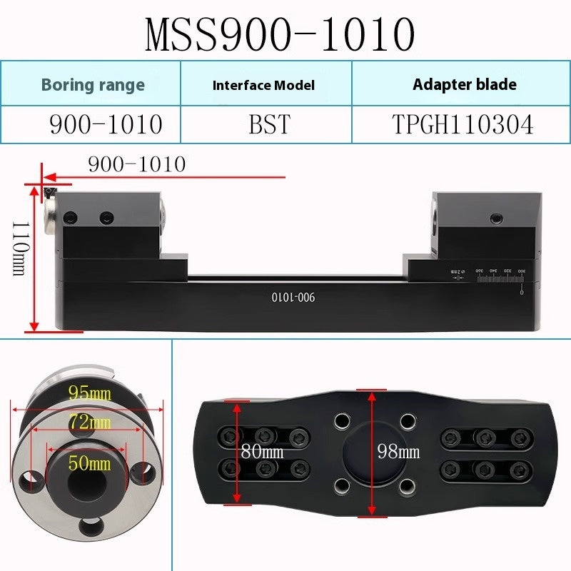 1074-Machining Center Adjustable Heavy Duty Large Bore Fine Adjustment Fine Boring Bars 200-1200 Bridge Type BST Boring Bars BT50 Shandong Denso Pricision Tools Co.,Ltd.